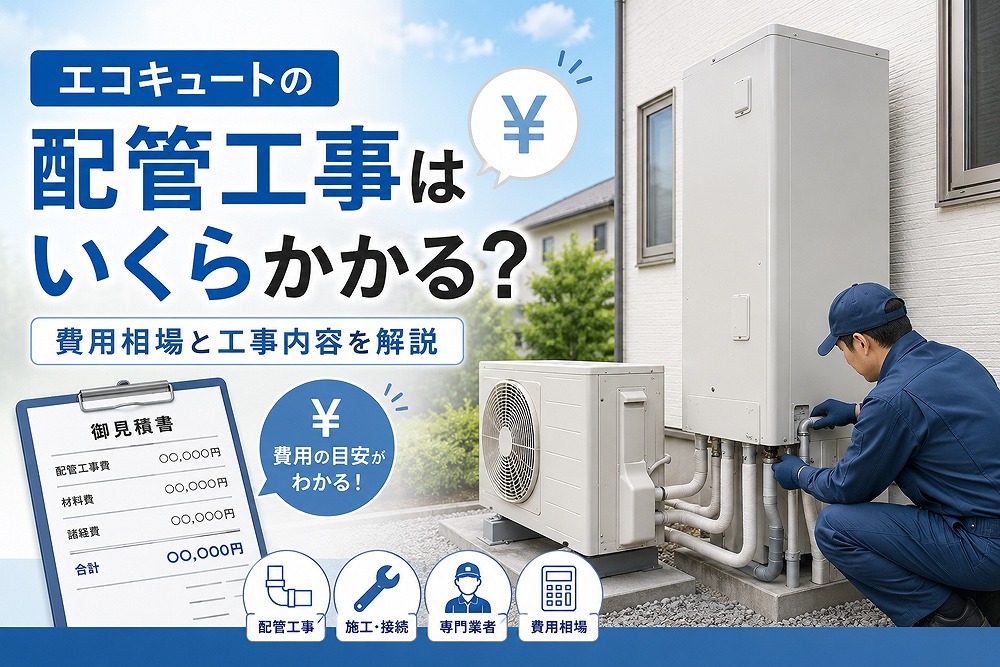 エコキュートの配管工事費用を解説するバナー