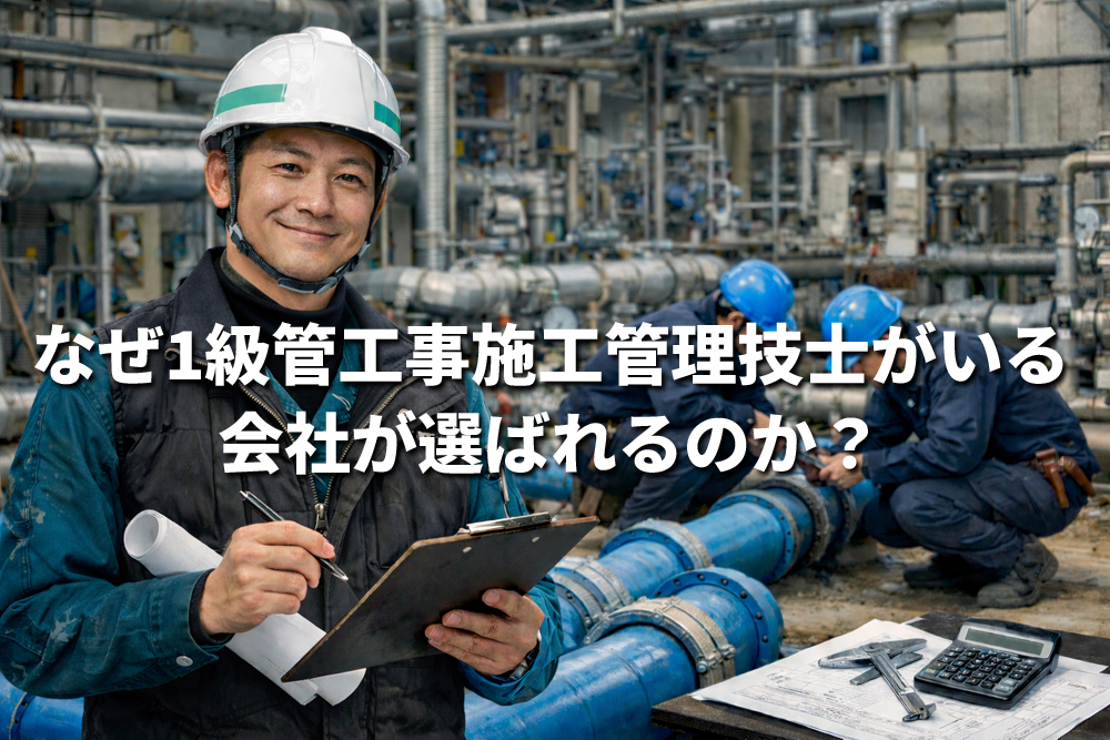 あなたが現在見ているのは なぜ1級管工事施工管理技士がいる会社が選ばれるのか？発注者が見る本当のポイント